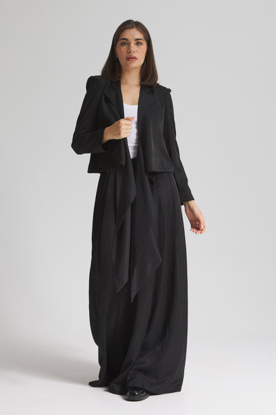 Soft Wrap Blazer In Black