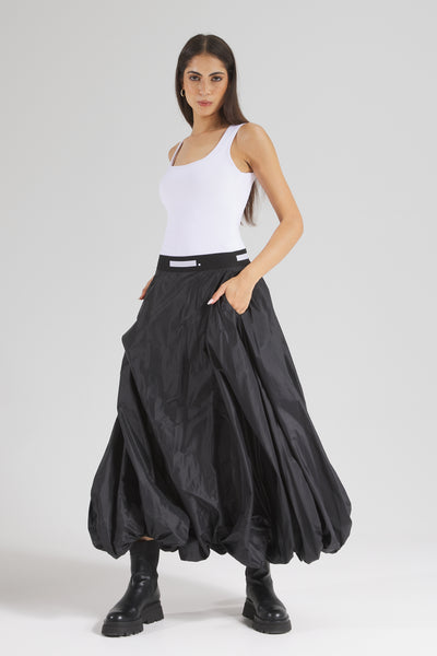 Parachute Skirt In Black