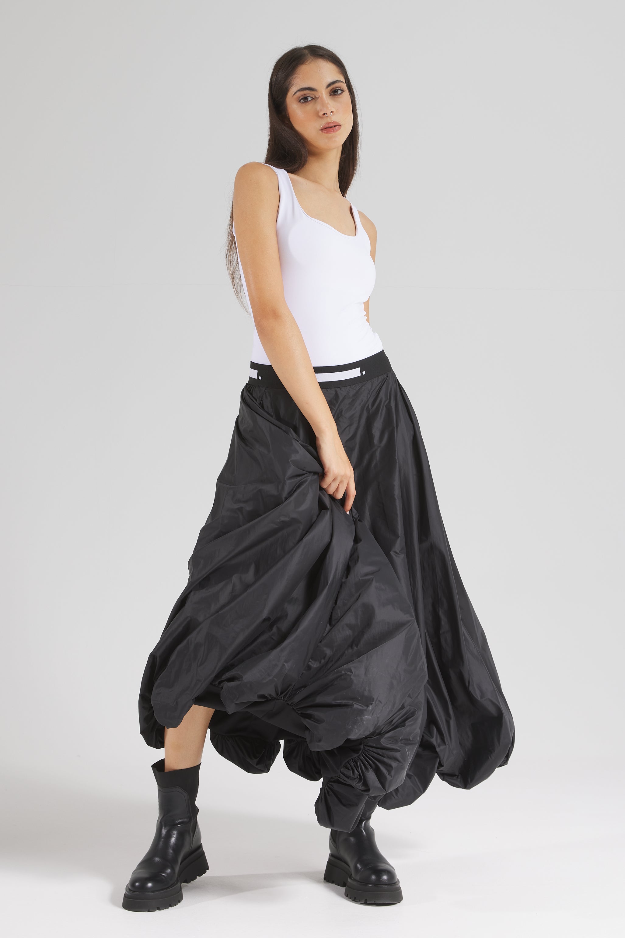 Parachute Skirt In Black