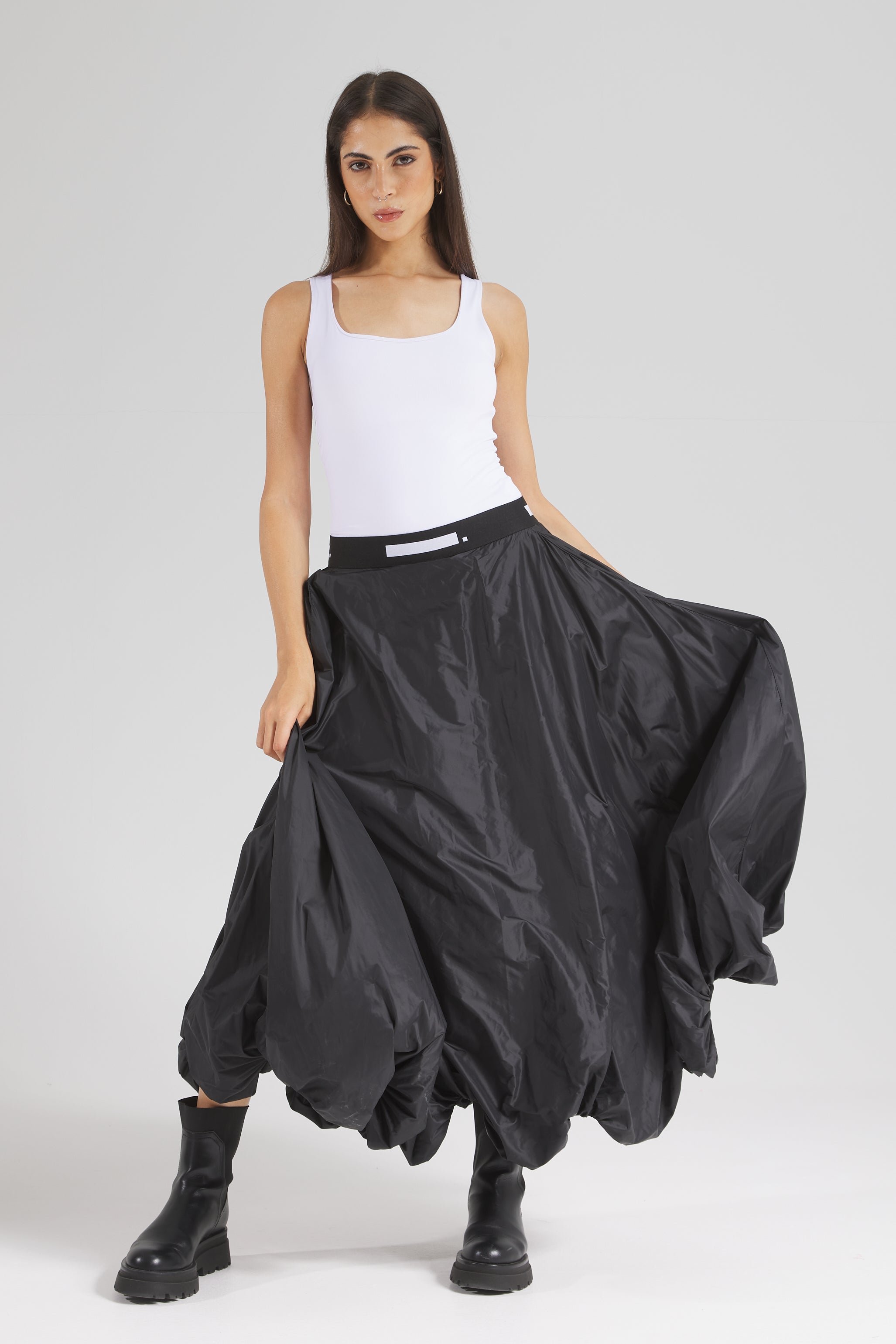 Parachute Skirt In Black