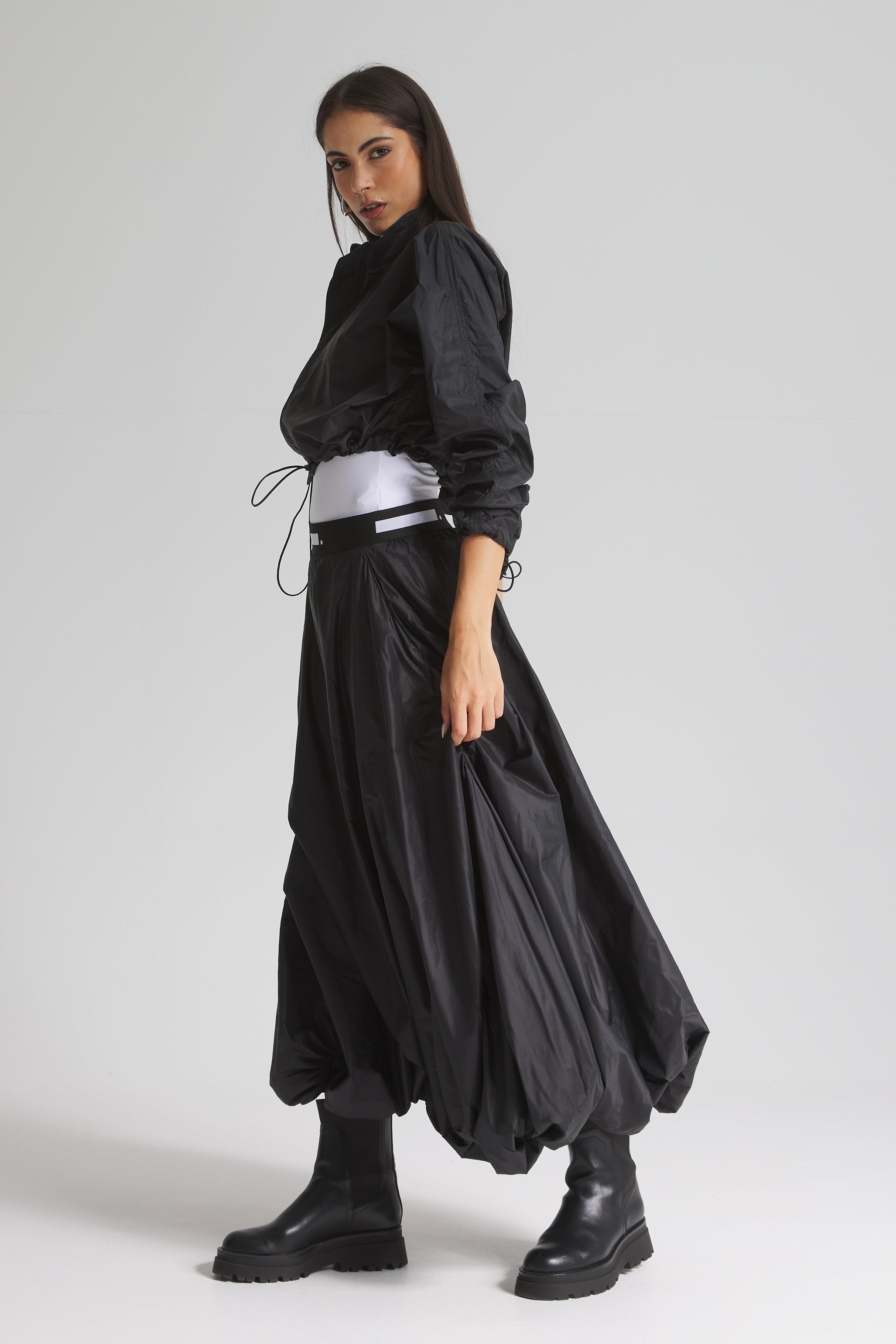 Parachute Skirt In Black