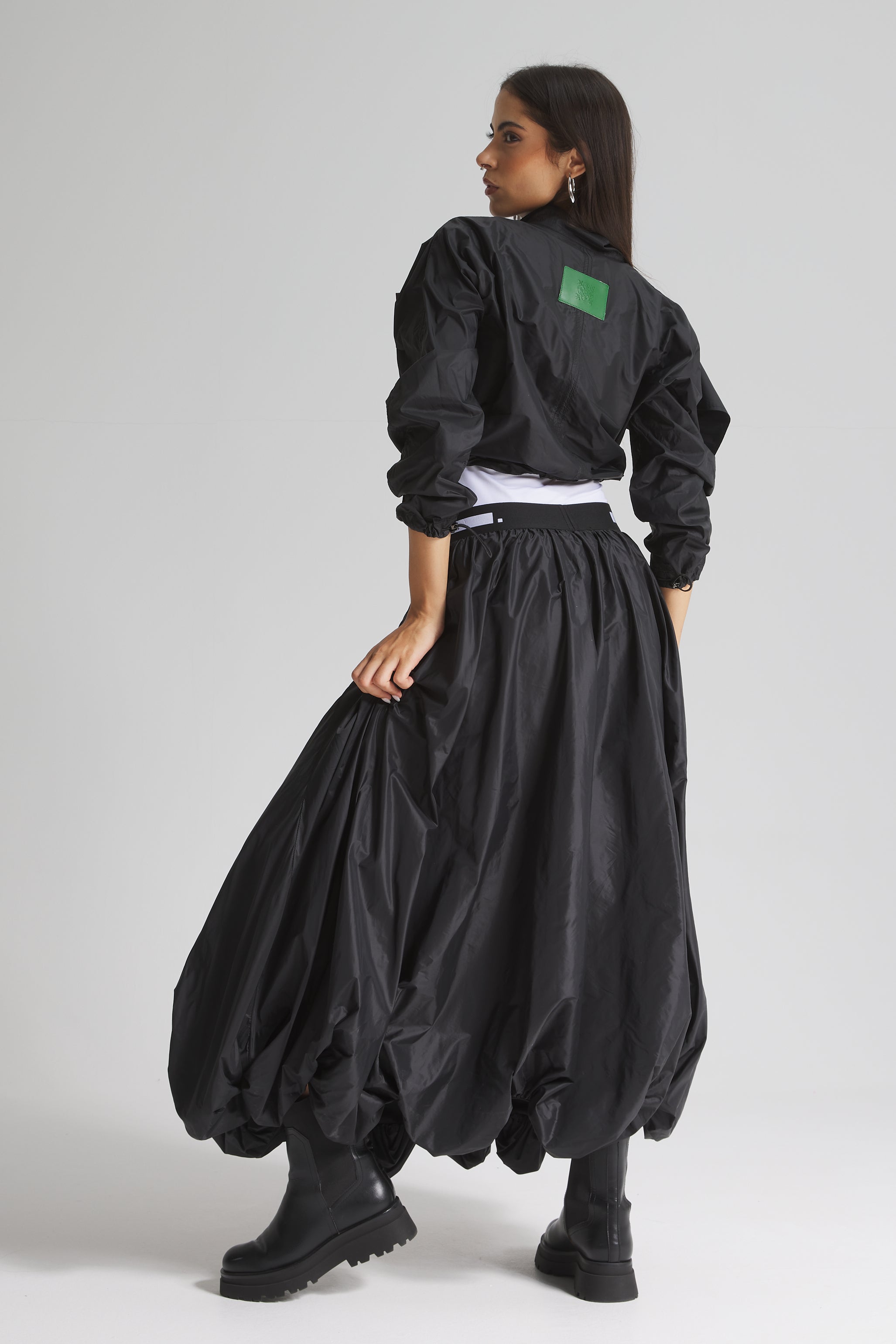 Parachute Skirt In Black