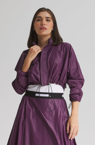 Waterproof Bomber Jacket In Purple