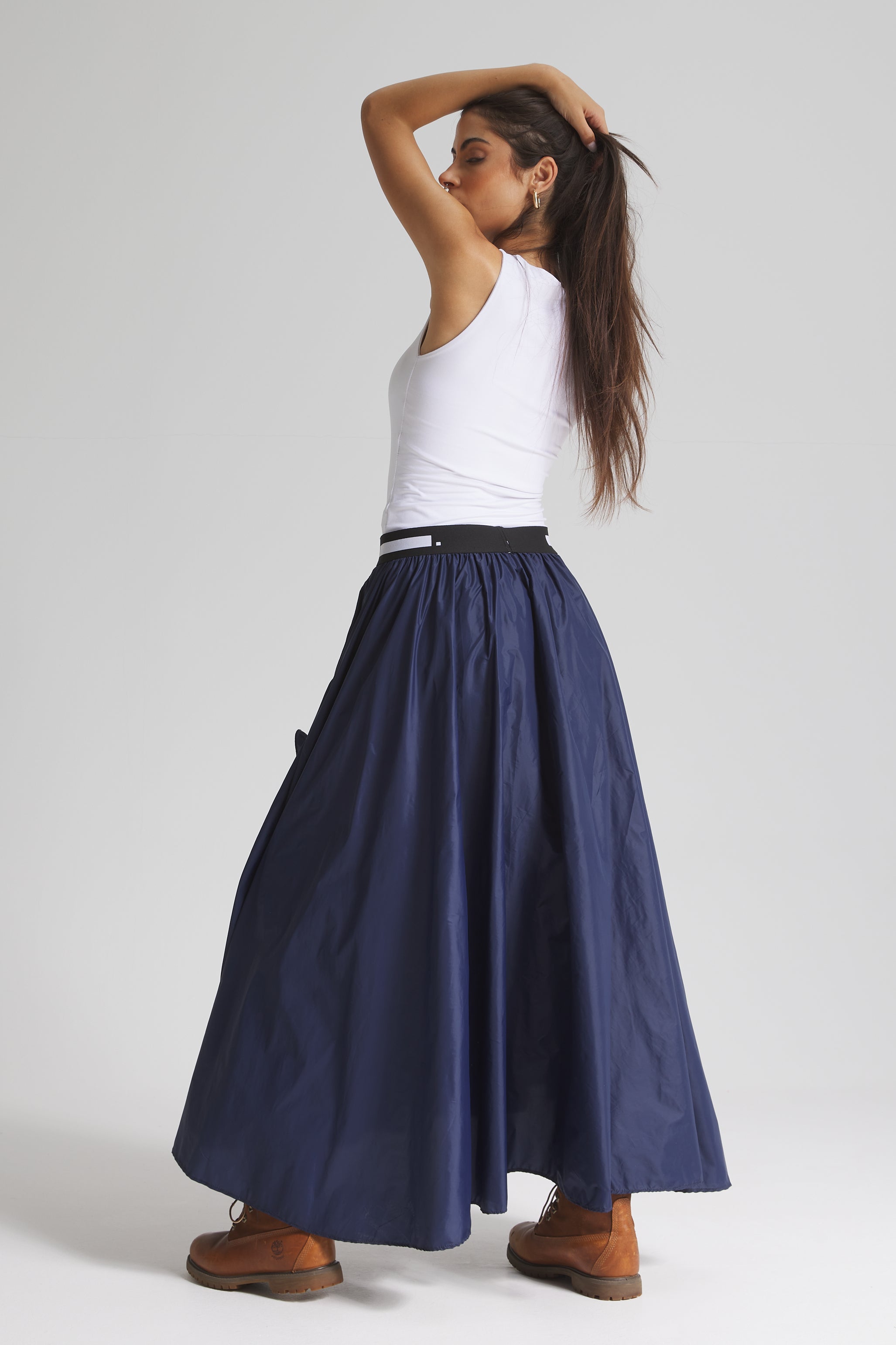 Flying Pocket Elastic Waist Skirt