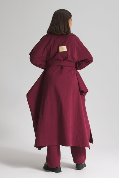 Burgundy Trench Coat