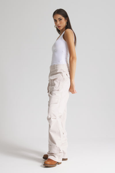 Multi Pocket Pants In Ivory