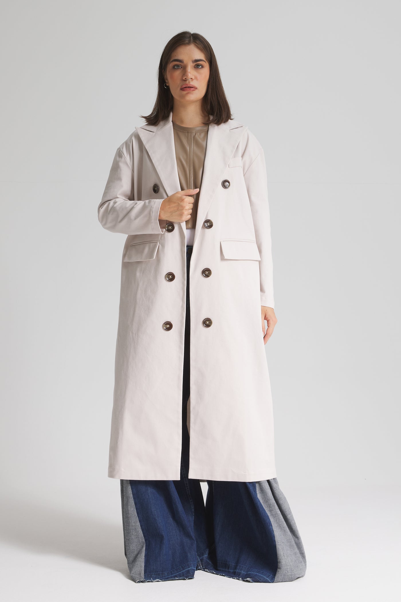 Oversize Midi Blazer Trench Coat