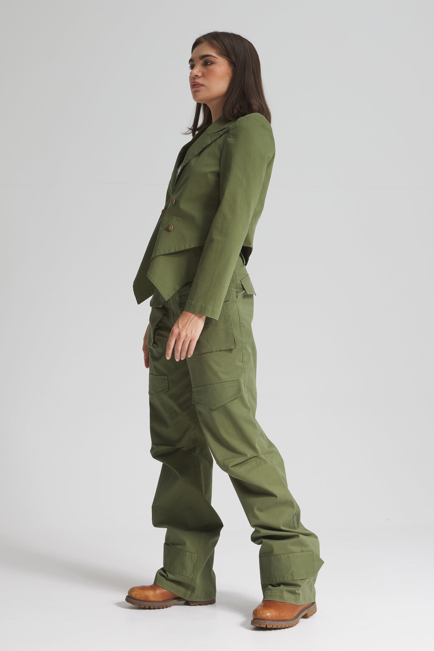 Multi Pocket Pants In Olive