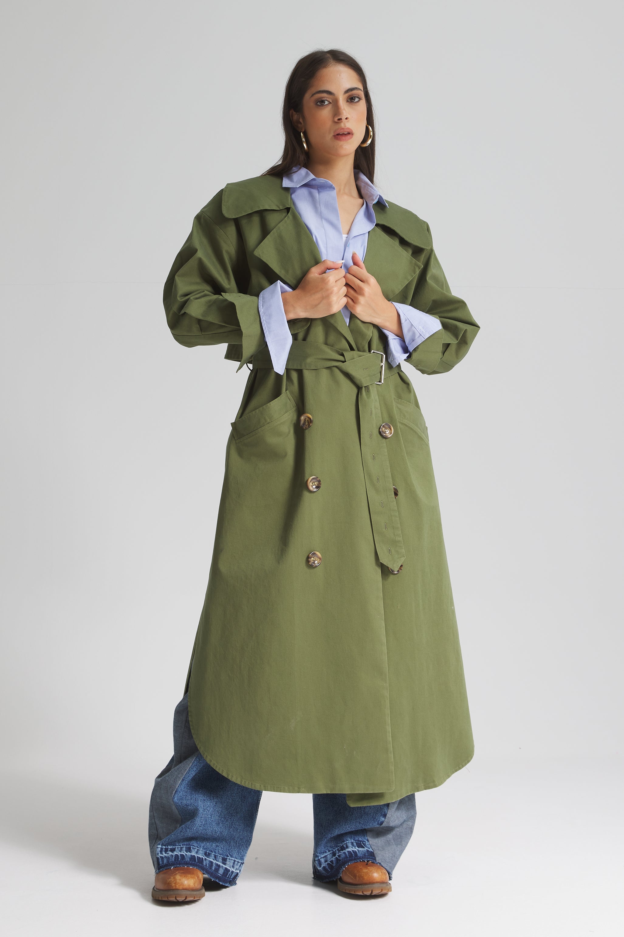 Olive Trench Coat