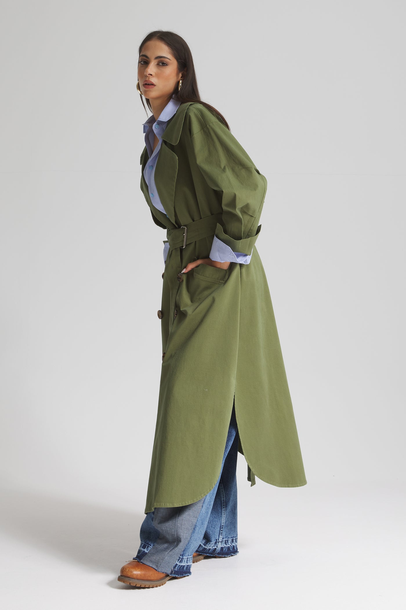 Olive Trench Coat