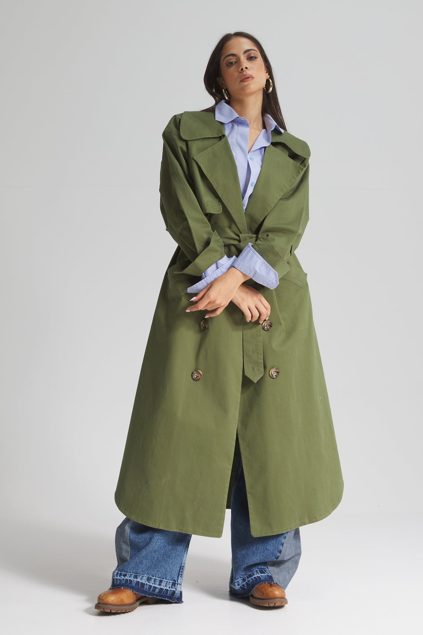 Olive Trench Coat