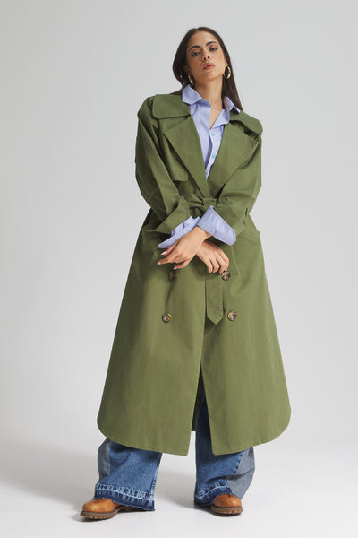 Olive Trench Coat