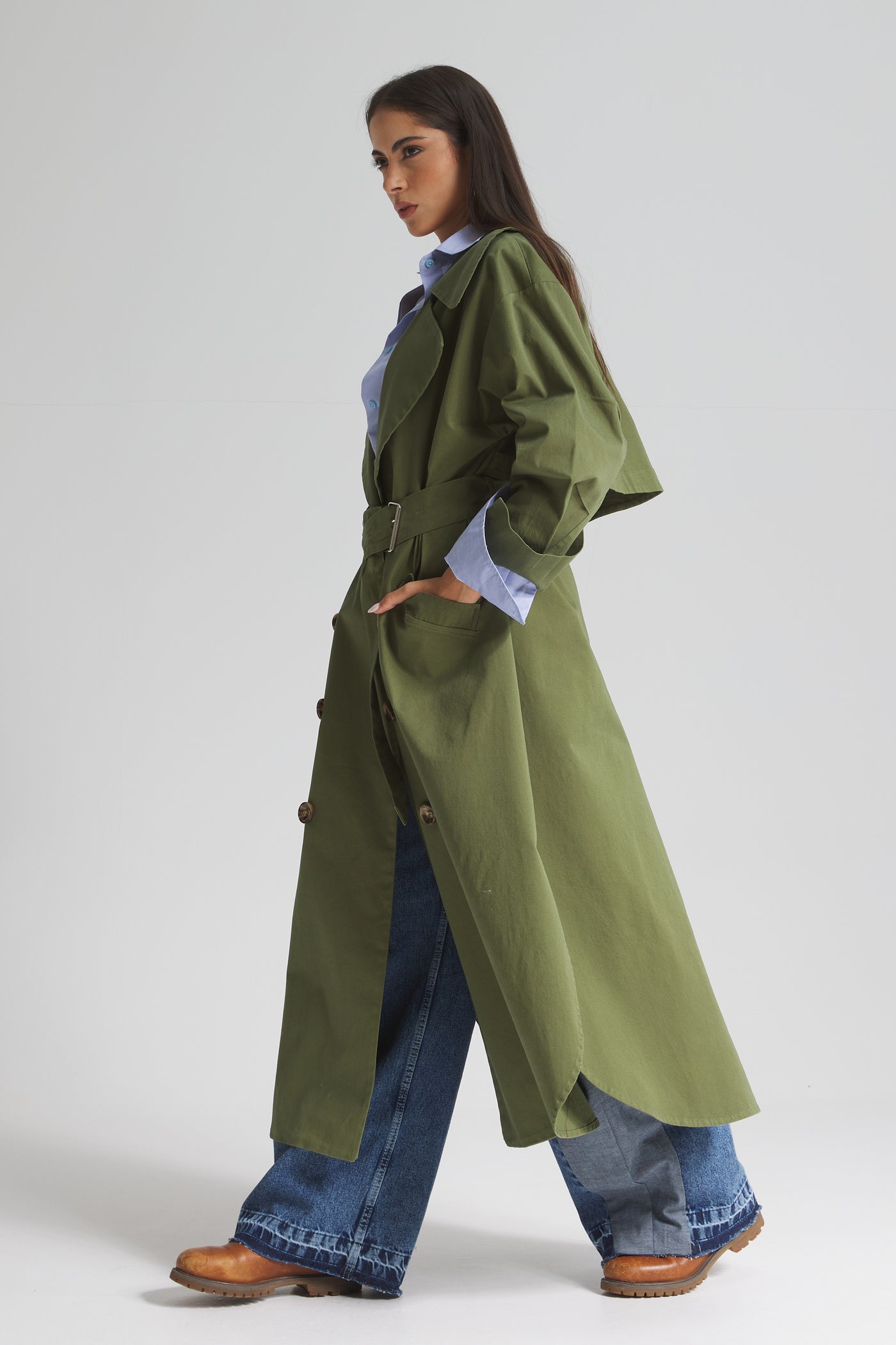 Olive Trench Coat