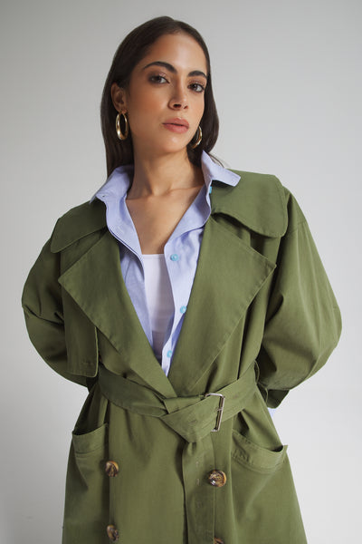 Olive Trench Coat