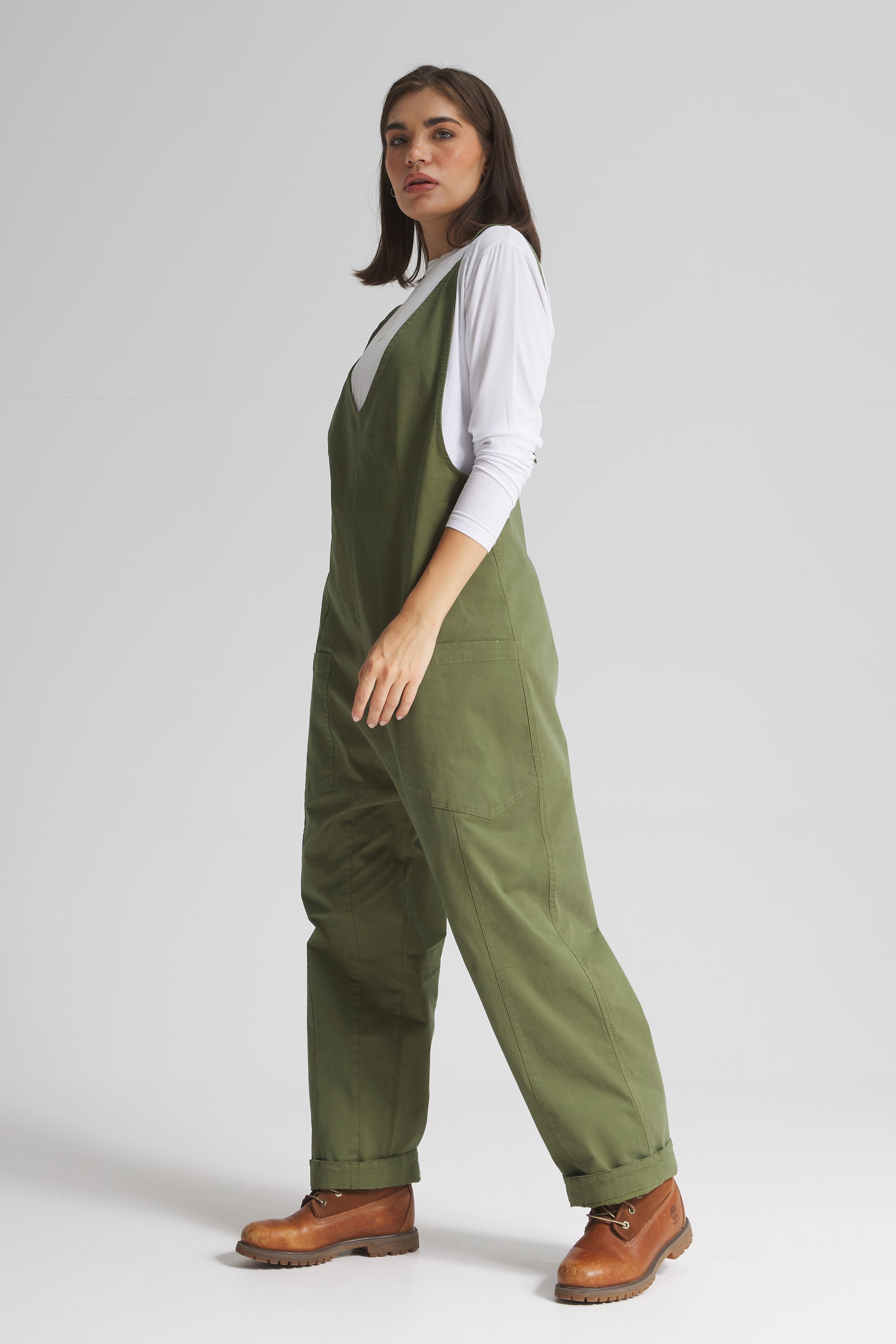 Utility Jumpsuit In Olive