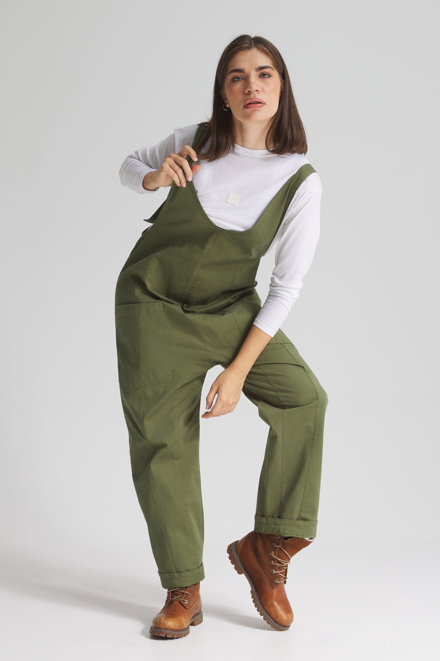 Utility Jumpsuit In Olive