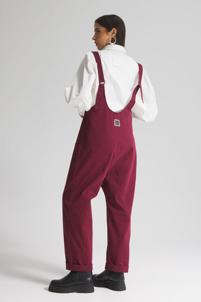 Utility Jumpsuit In Burgundy