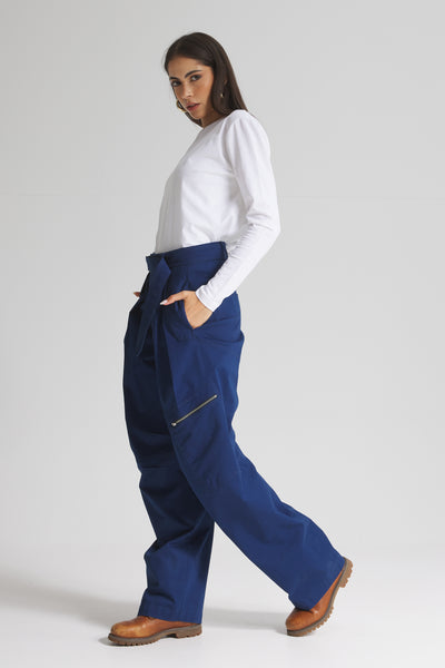 Baggy Cargo Pants In Navy