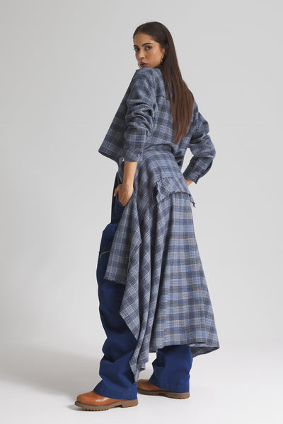 Maxi Wraparound Shirt In Blue