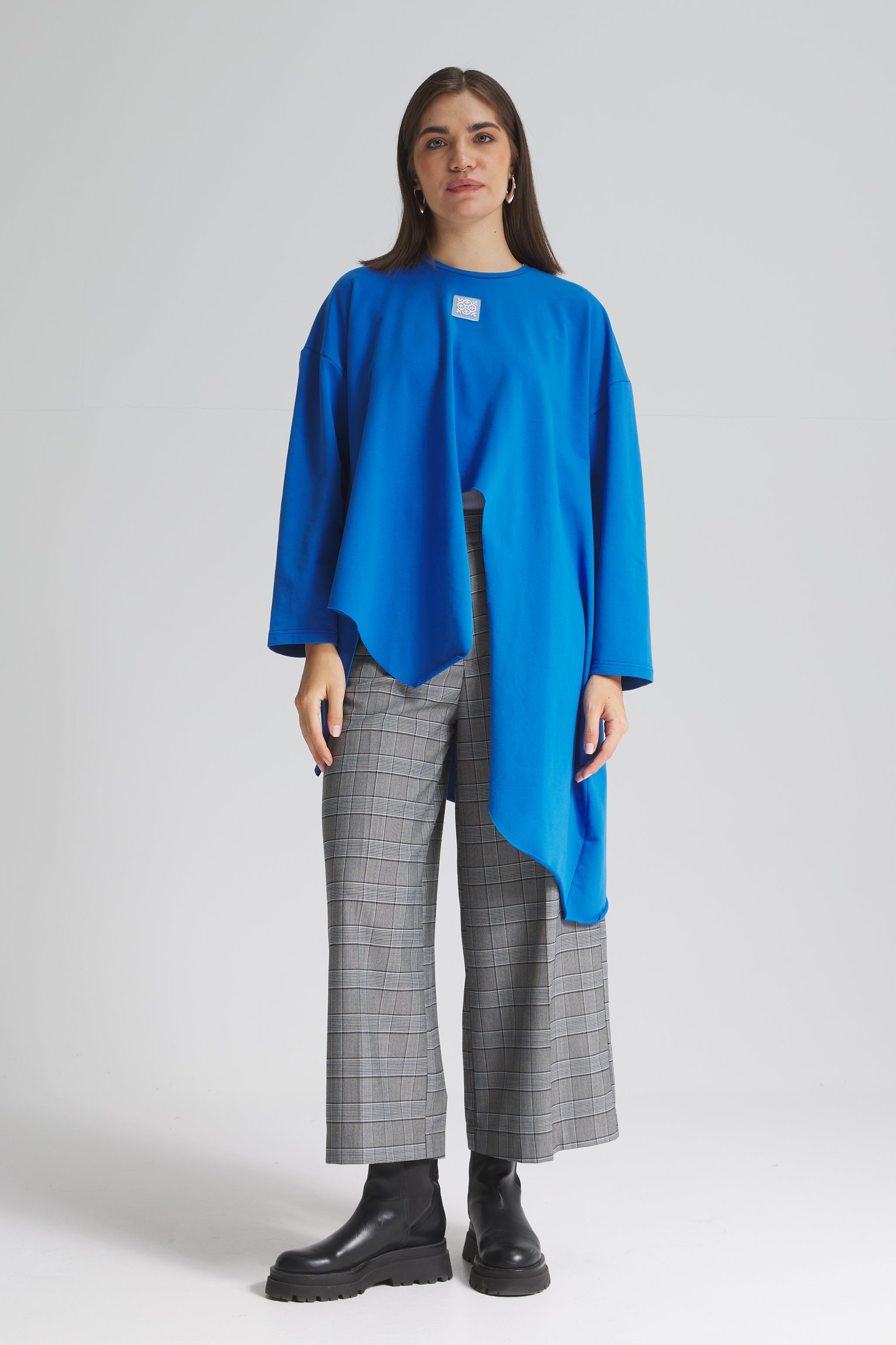 Oversize Waves Top In Blue