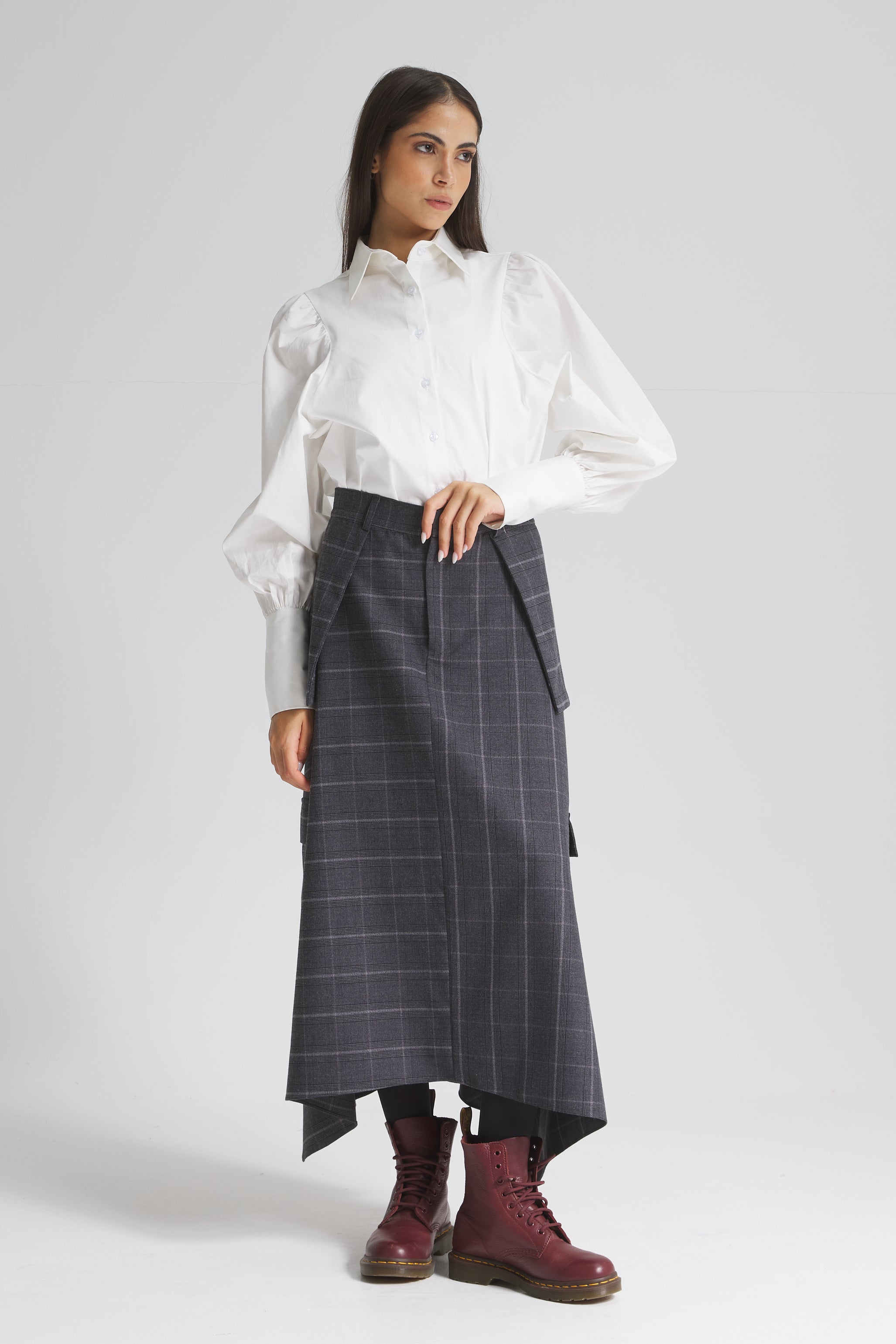 Asymmetrical Cargo Checker Skirt