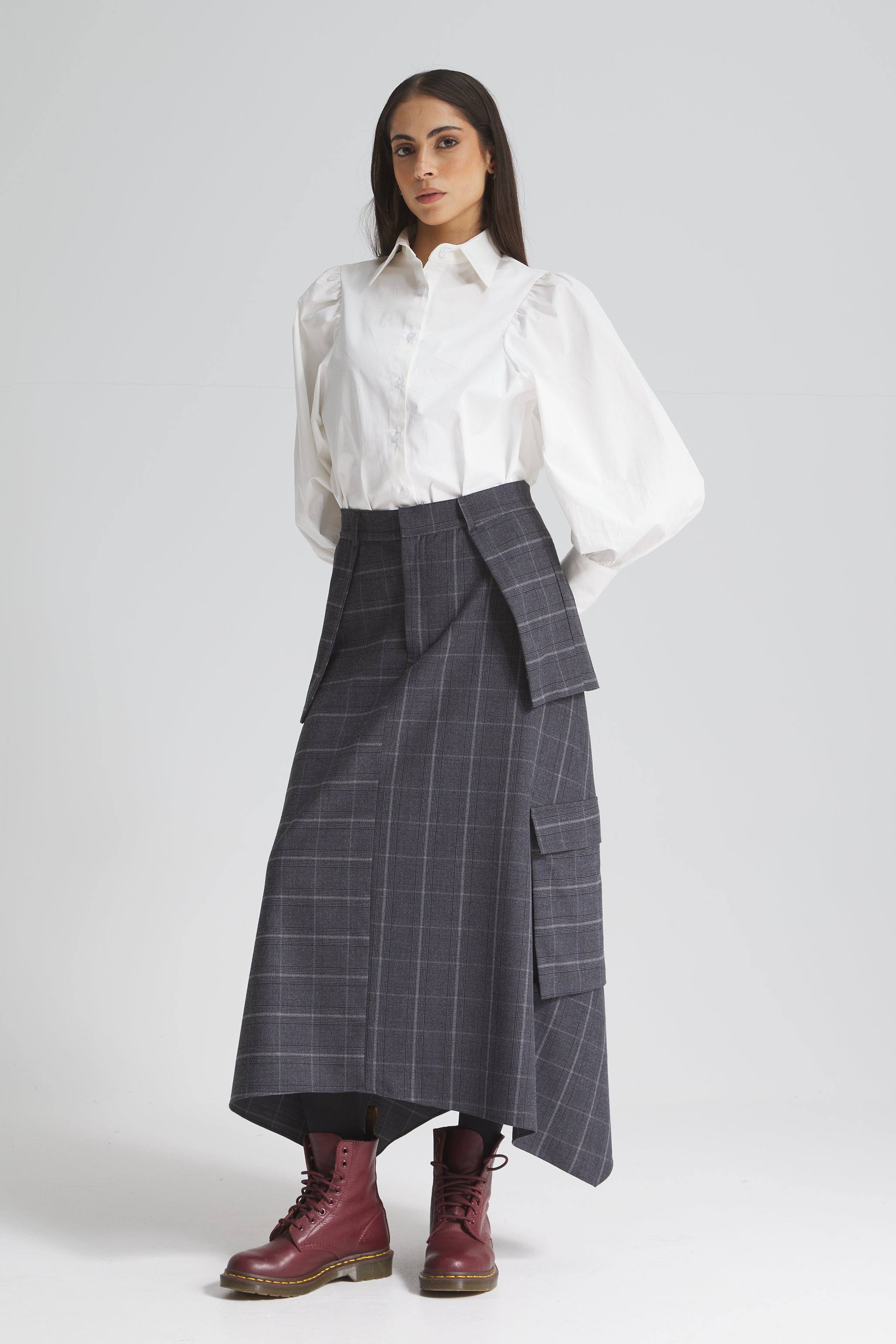 Asymmetrical Cargo Checker Skirt