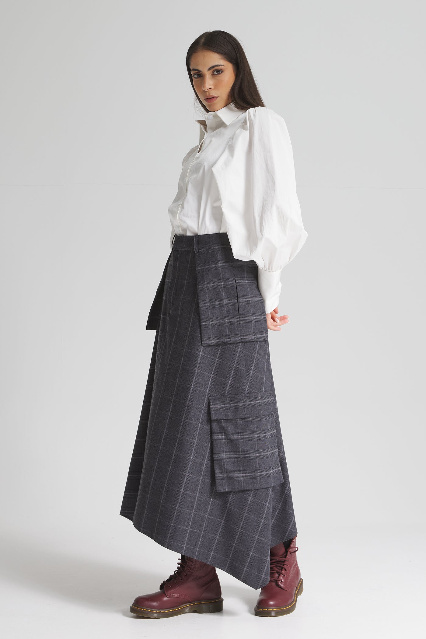 Asymmetrical Cargo Checker Skirt