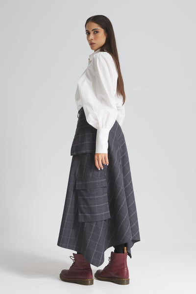 Asymmetrical Cargo Checker Skirt