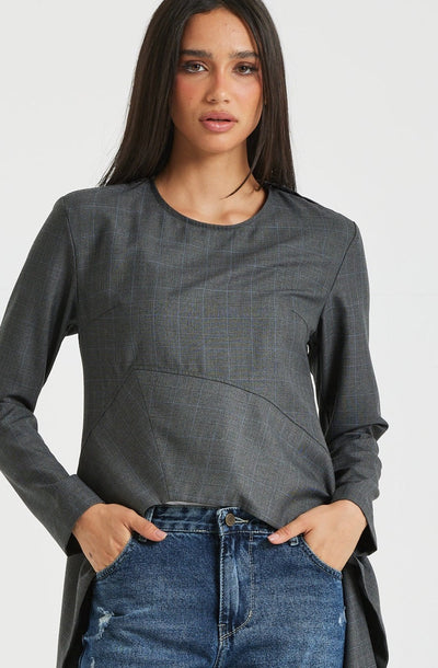 Checker Suit Top