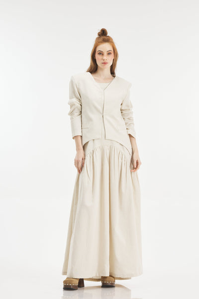 Curved Hem Line Jacket