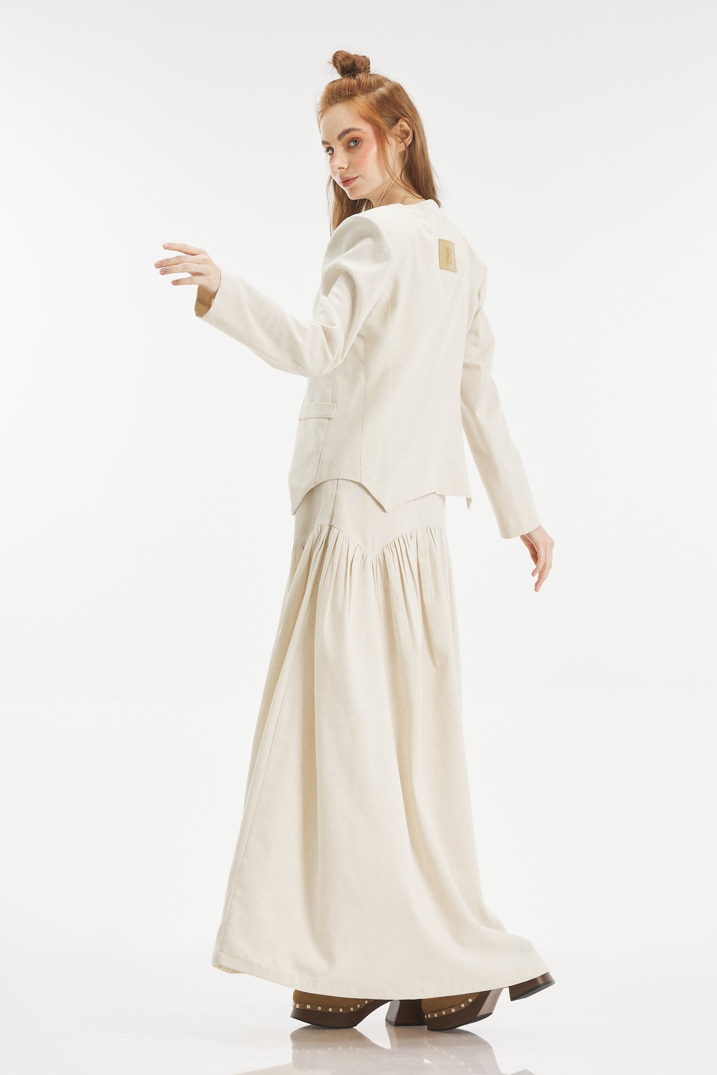 Curved Hem Line Jacket