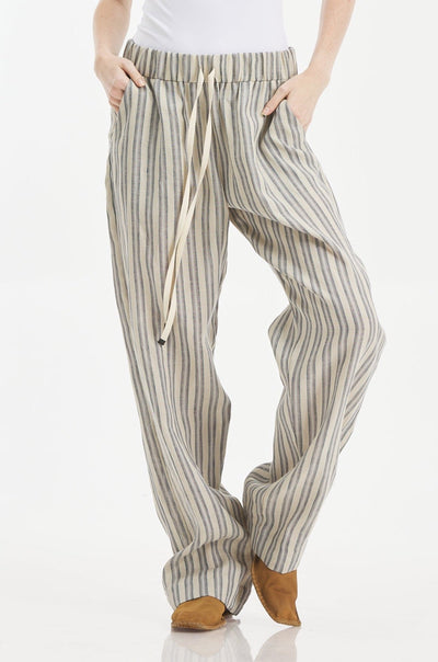 Stripped linen pants