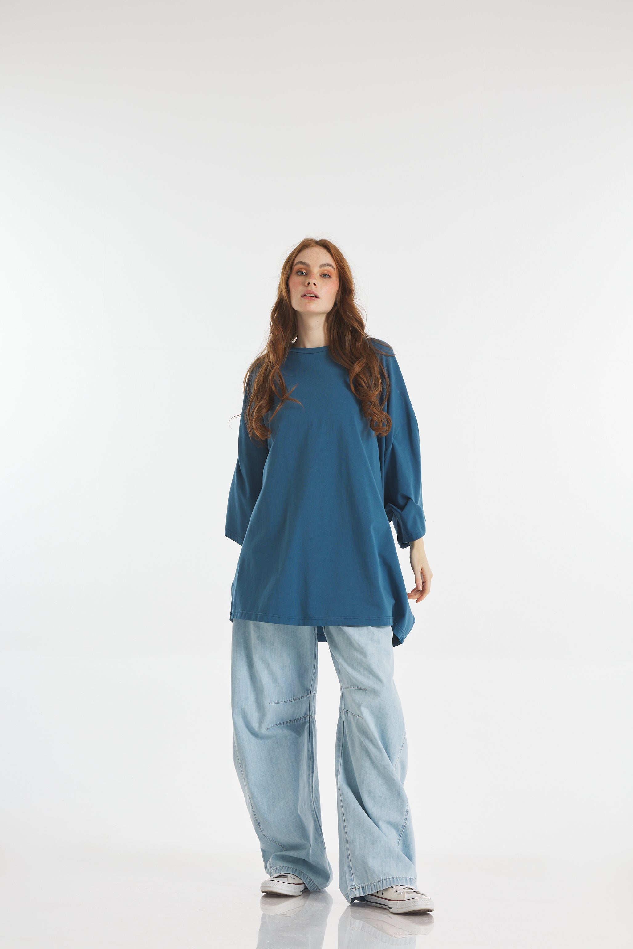 Oversized Different Sides T-shirt In Blue