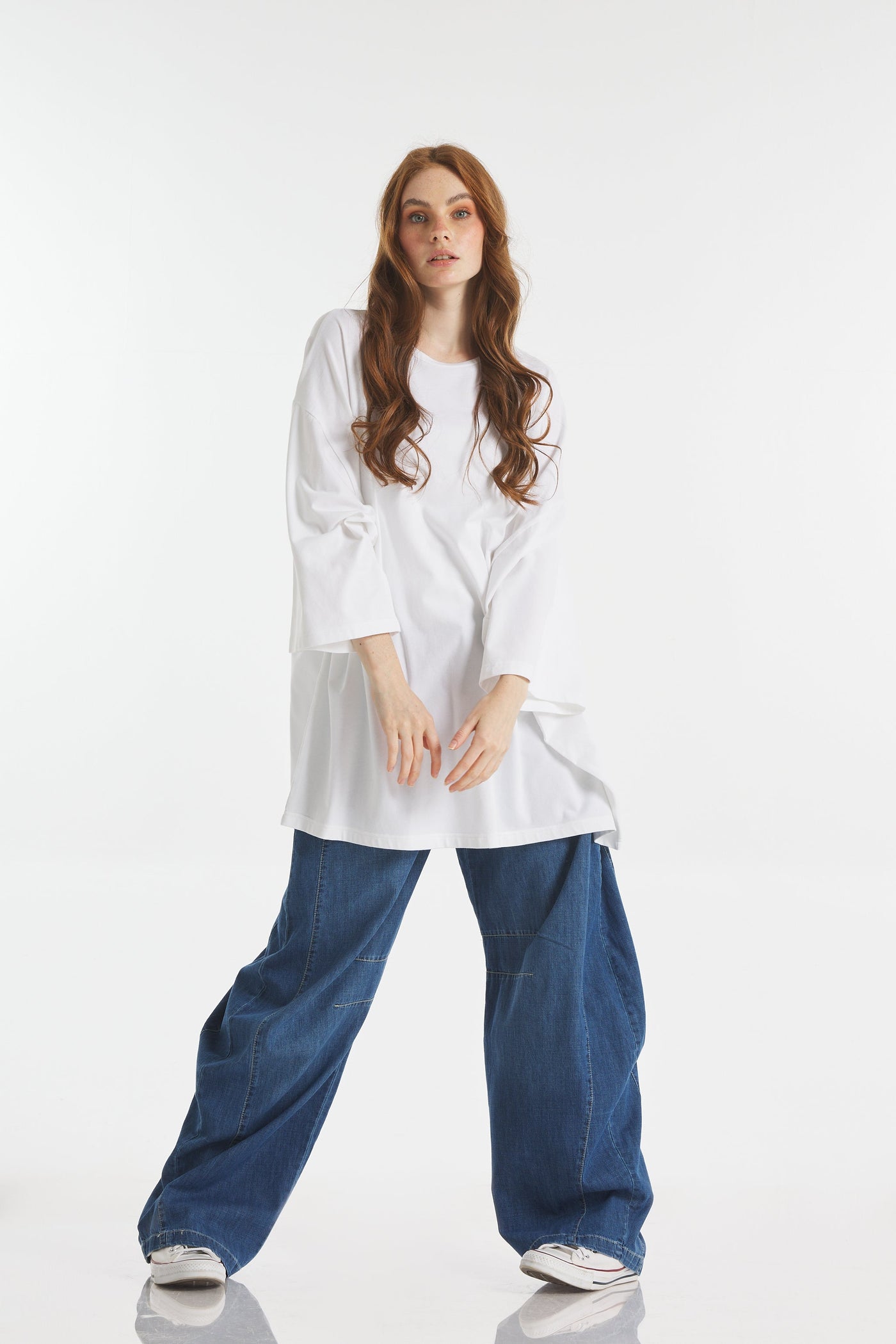 Oversized Different Sides T-shirt In White