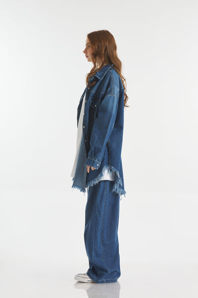 OVERSIZE DARK DENIM SHIRT