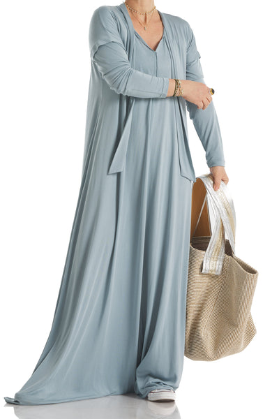 A Line Soft dress In Blue