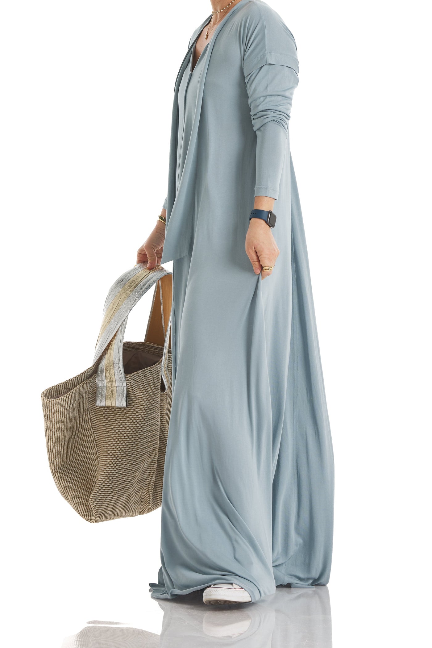 A Line Soft dress In Blue