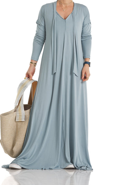 A Line Soft dress In Blue