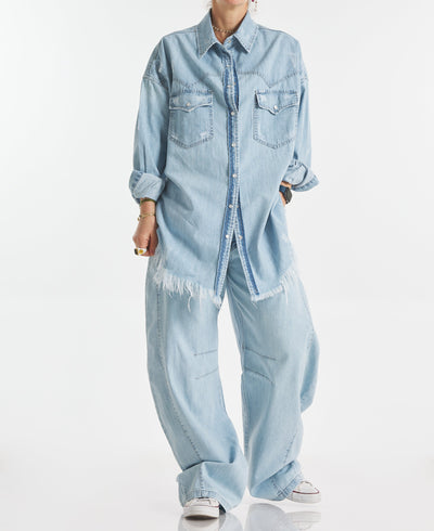 OVERSIZE LIGHT DENIM SHIRT