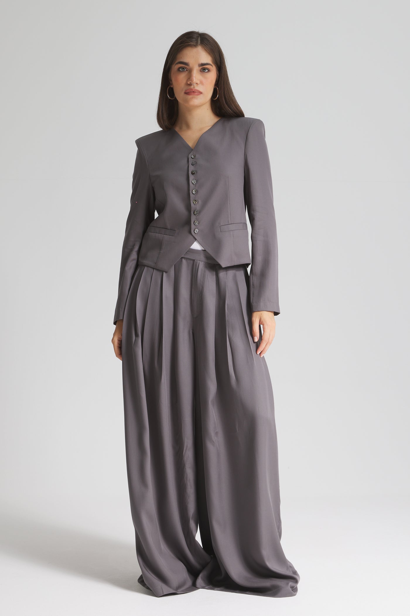 Soft Extra Wide Leg in Grey