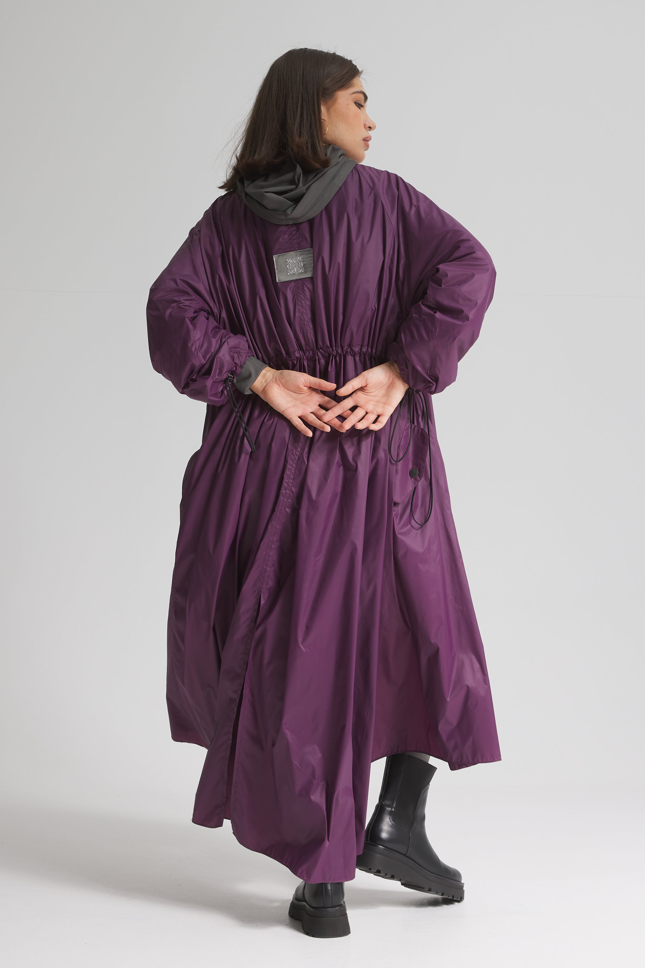 Waterproof Trench Coat In Purple