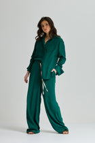 Big Cuff Silk Shirt In Green
