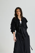 Black Ruffle Top
