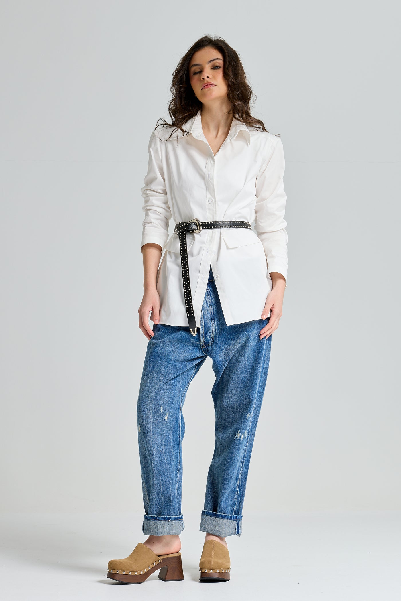 Blazer Look Shirt White