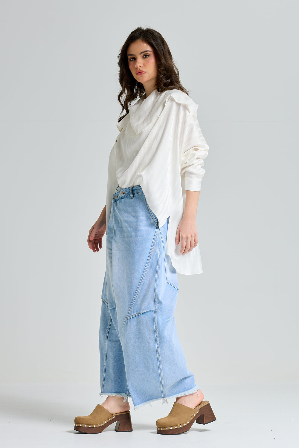 andmary Sharon ribbon tops gray TOPS – SARA ELEMARY