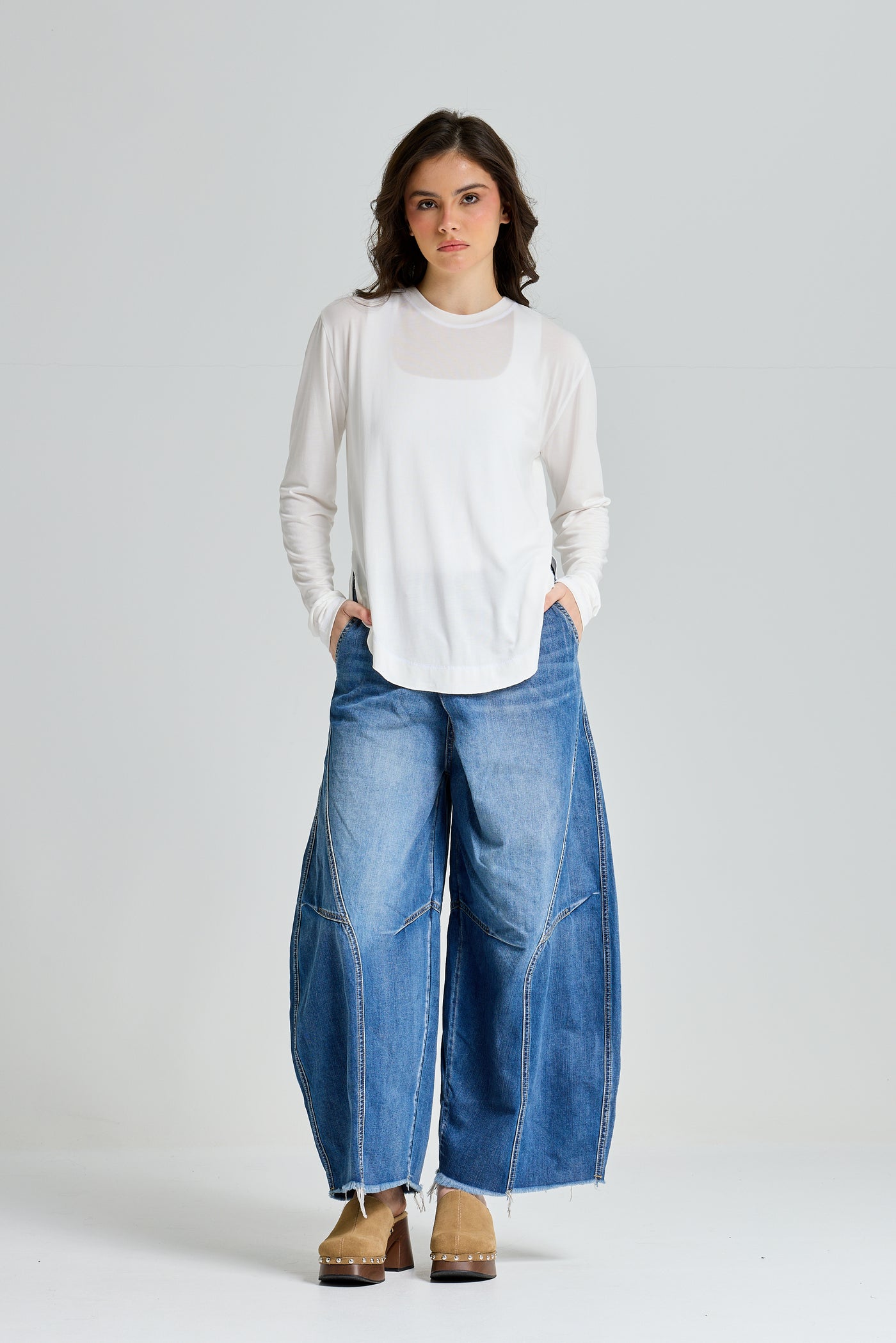 Flapped Balloon Denim Dark Wash