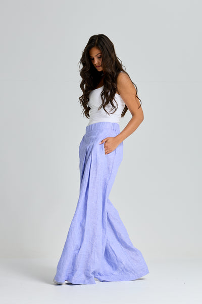 Extra Wide Leg Cross Over Linen