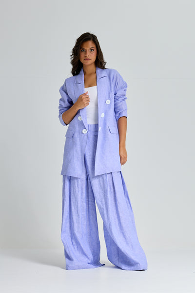 Extra Wide Leg Cross Over Linen