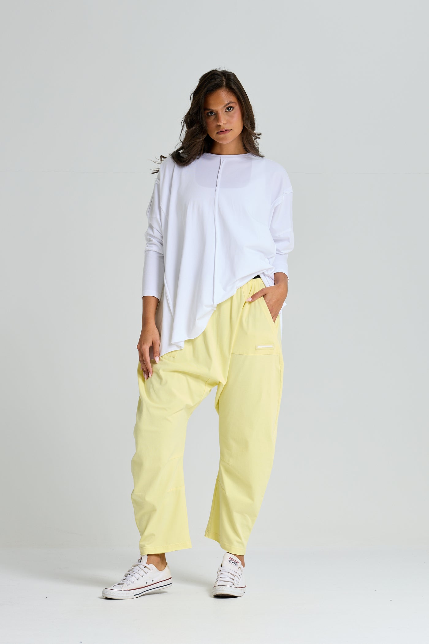 Low Crotch PJ Pants In Yellow