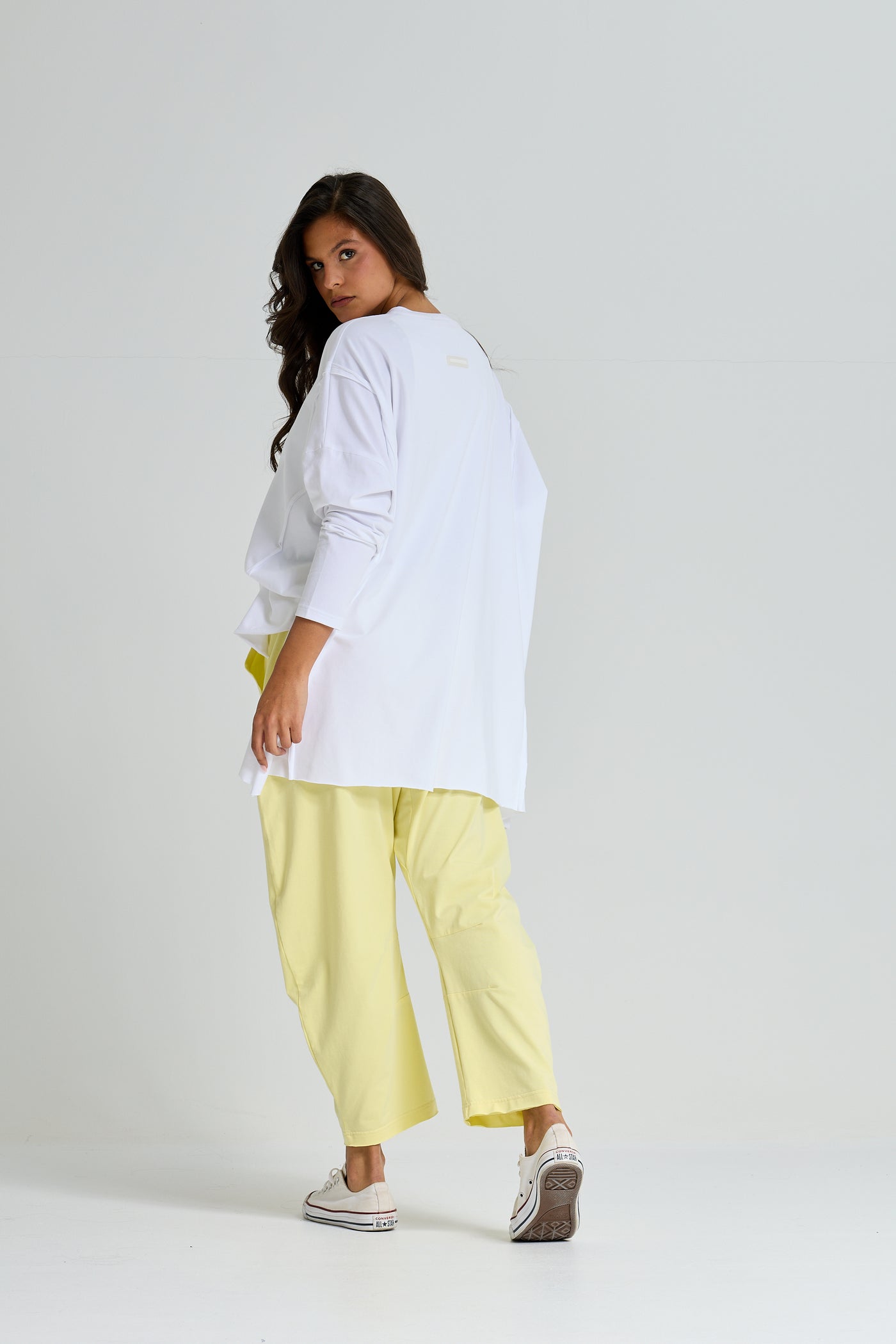 Patch Work Oversize T-Shirt In White